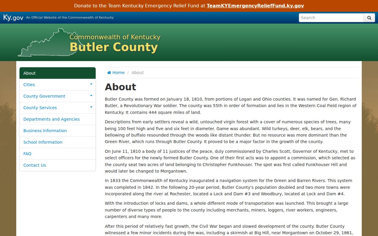 Butler County criminal history and Green River county history