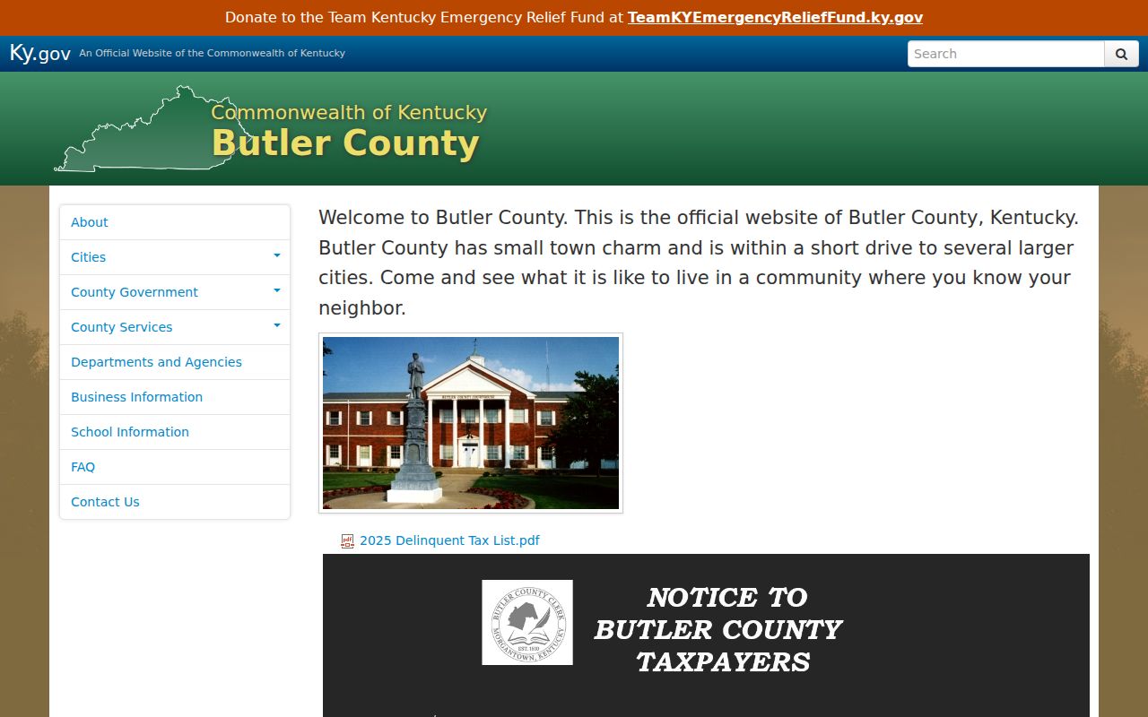 Butler County criminal history official service directory